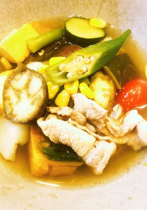 夏野菜の豚汁-レシピのメイン写真