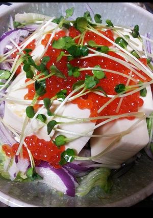 いくらと豆腐のポン酢サラダ-レシピのメイン写真