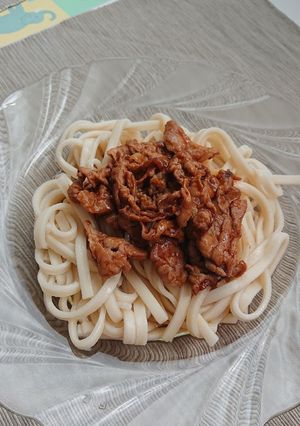 ケチャップソースの肉うどん-レシピのメイン写真