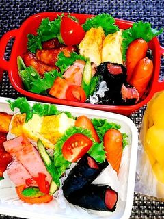 息子と娘のお弁当'20.9.10-レシピのメイン写真