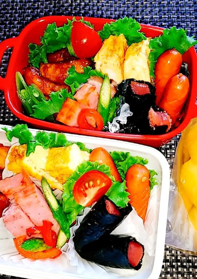息子と娘のお弁当'20.9.10-レシピのメイン写真