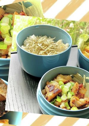 タロの弁当27 塩麹どり、ナスの味噌炒め-レシピのメイン写真