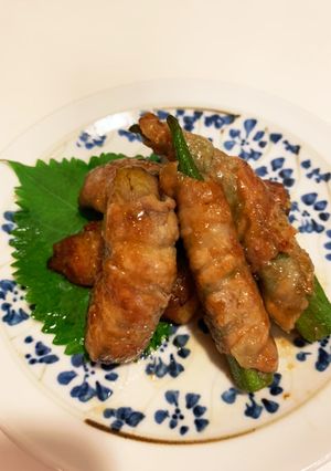 茄子とオクラの豚巻き〜柚子胡椒ポン酢〜-レシピのメイン写真
