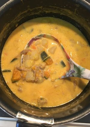 お初！簡単すぎるごろごろカボチャスープ-レシピのメイン写真