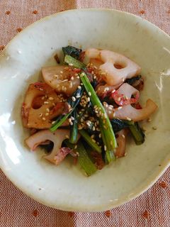 れんこんと小松菜のうましお炒め-レシピのメイン写真