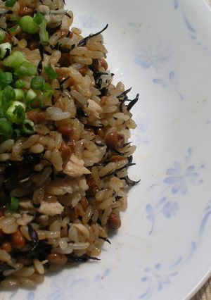柚子胡椒風味のひじき納豆チャーハン-レシピのメイン写真
