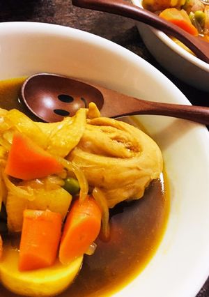 骨付きチキン！さらさらスープカレー＊-レシピのメイン写真
