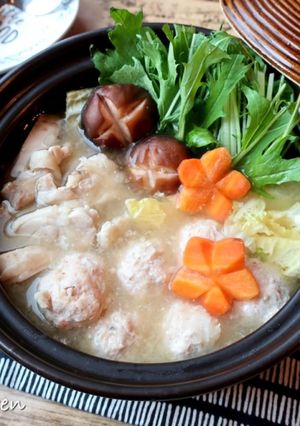 あま酒入り鶏団子みぞれ鍋-レシピのメイン写真