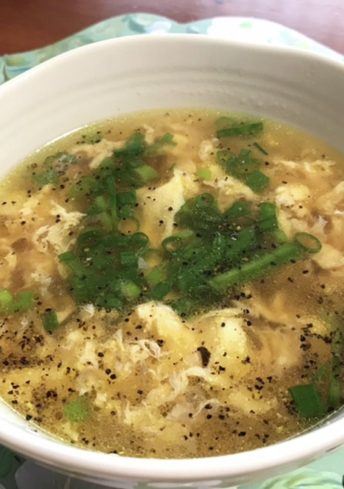 玉葱蒸しよだれ鶏からの〜うんまい卵スープ-レシピのメイン写真
