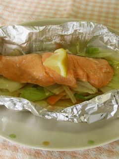 カット野菜で♪鮭のホイル焼き☆-レシピのメイン写真