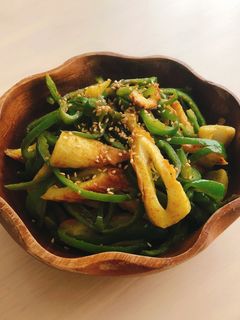 ちくわとピーマンのカレーマヨ炒め-レシピのメイン写真
