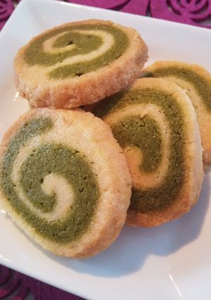 抹茶のクルクルうずまき さくさくクッキー-レシピのメイン写真
