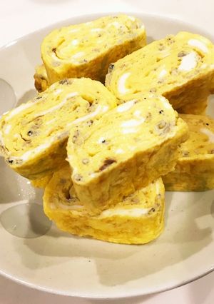 梅昆布茶で簡単だし巻き卵(しらす入り)-レシピのメイン写真