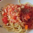 シャキシャキ!トマトオニオンソース