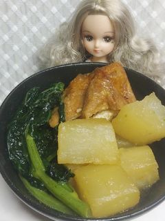 リカちゃん♡大根 揚げ 金時草たいたん-レシピのメイン写真