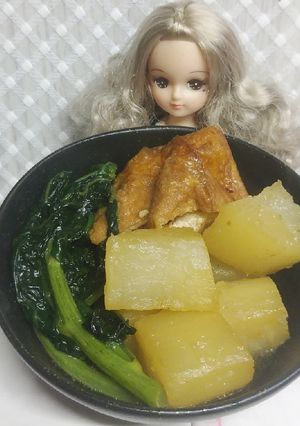 リカちゃん♡大根 揚げ 金時草たいたん-レシピのメイン写真