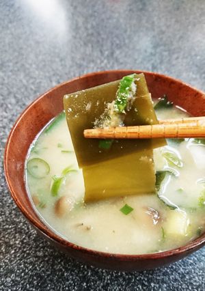 出汁がらも食べちゃう☆お一人様のお味噌汁-レシピのメイン写真