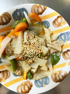 大根豚こまあんかけ焼きそば味青椒肉絲風-レシピのメイン写真