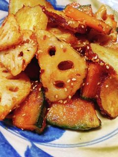 根菜の甘酢炒め-レシピのメイン写真