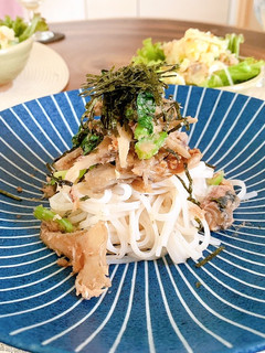 【グルテンフリー】さば缶のたらこパスタ-レシピのメイン写真