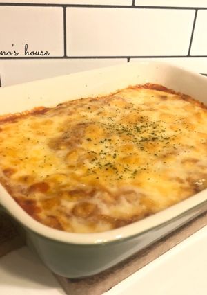 火＆包丁不要なワンポットでパスタグラタン-レシピのメイン写真
