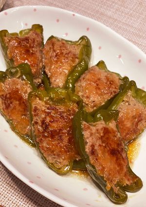 Rp.7綺麗な緑色ピーマンの肉詰め-レシピのメイン写真
