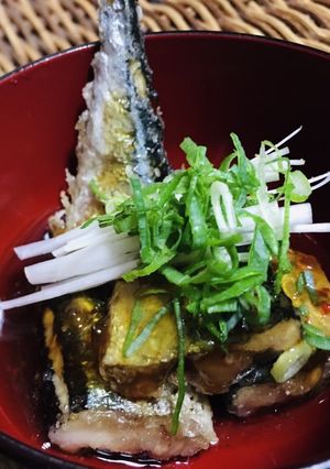 サンマのポン酢&豆板醤あんかけ-レシピのメイン写真