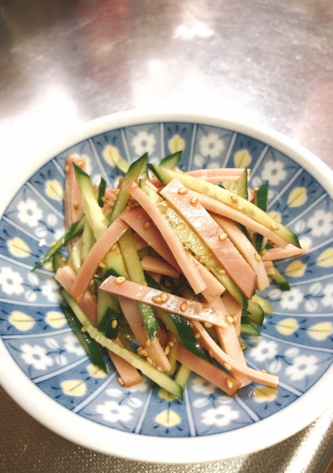 きゅうりとハムの酢醤油和え-レシピのメイン写真
