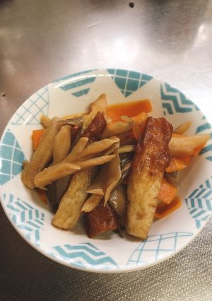 舞茸とにんじんとちくわのめんつゆ煮-レシピのメイン写真