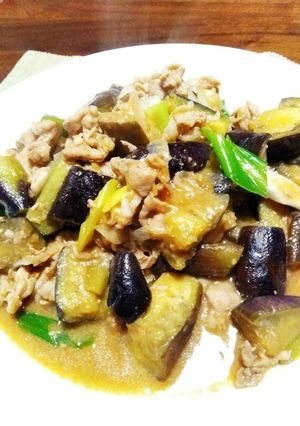 大皿で！ご飯が進む豚肉とナスの味噌炒め-レシピのメイン写真