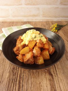 鶏肉とじゃが芋のデミグラス風炒め-レシピのメイン写真