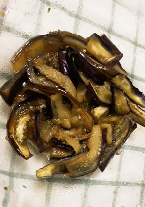 レンジで5分！とろとろナスの生姜醤油和え-レシピのメイン写真