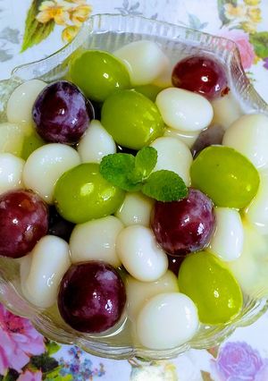 ぶどうと白玉のまんまるフルーツポンチ-レシピのメイン写真