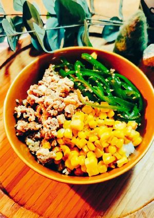 ピーマンがおいしい!三色丼-レシピのメイン写真