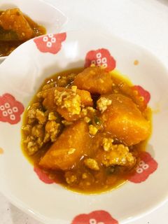 ほくほく、南瓜のとりそぼろ煮-レシピのメイン写真