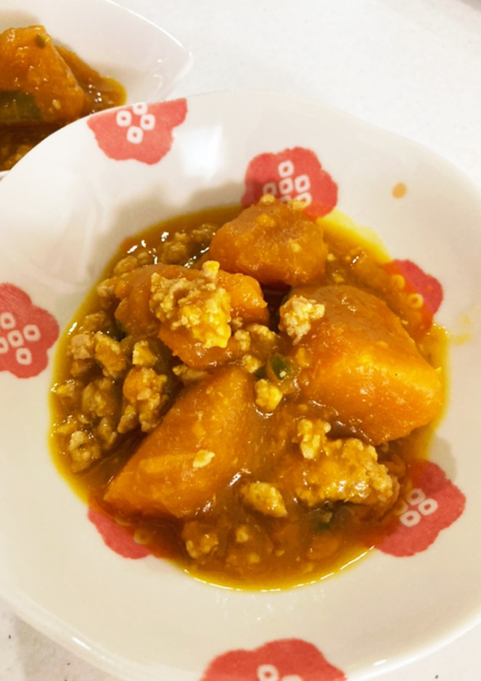 ほくほく、南瓜のとりそぼろ煮-レシピのメイン写真