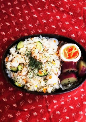 シーフードピラフ弁当-レシピのメイン写真