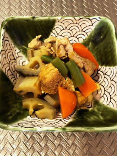 豚と厚揚げ蓮根の和風カレー炒め -レシピのメイン写真