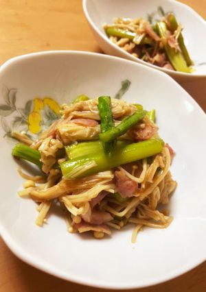 簡単◎アスパラえのきベーコンのポン酢炒め-レシピのメイン写真