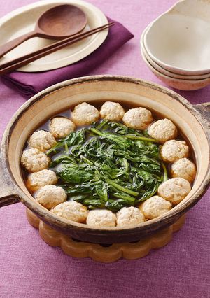 サッポロ一番 鶏だんごほうれん草なべ-レシピのメイン写真