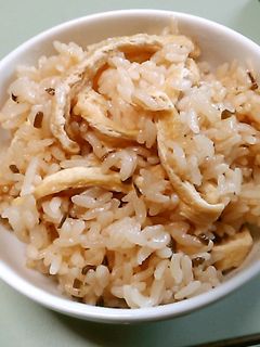 油揚げと塩昆布の炊き込みごはん-レシピのメイン写真