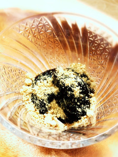片栗粉でなんちゃって黒豆煮汁でわらび餅-レシピのメイン写真