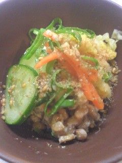 納豆に浅漬け-レシピのメイン写真