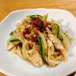 ササミときゅうりともやしのごまラー油