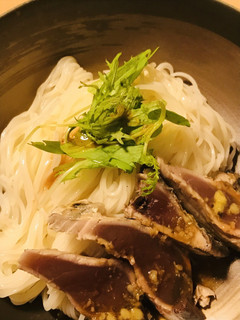 カツオのたたき●冷やし素麺-レシピのメイン写真