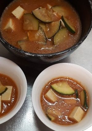 野菜ジュースの味噌スープ-レシピのメイン写真