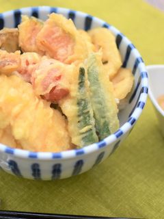 液塩で天つゆ!野菜たっぷり鶏天丼☆-レシピのメイン写真