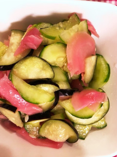 茄子ときゅうりと甘酢生姜の酢の物-レシピのメイン写真