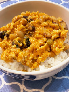 簡単!混ぜて煮込むだけ!豆のキーマカレー-レシピのメイン写真