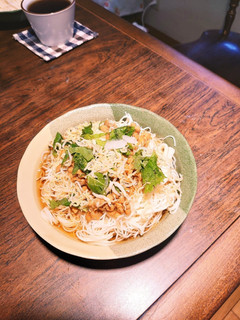 叩き納豆&大葉じゃこぶっかけ素麺-レシピのメイン写真